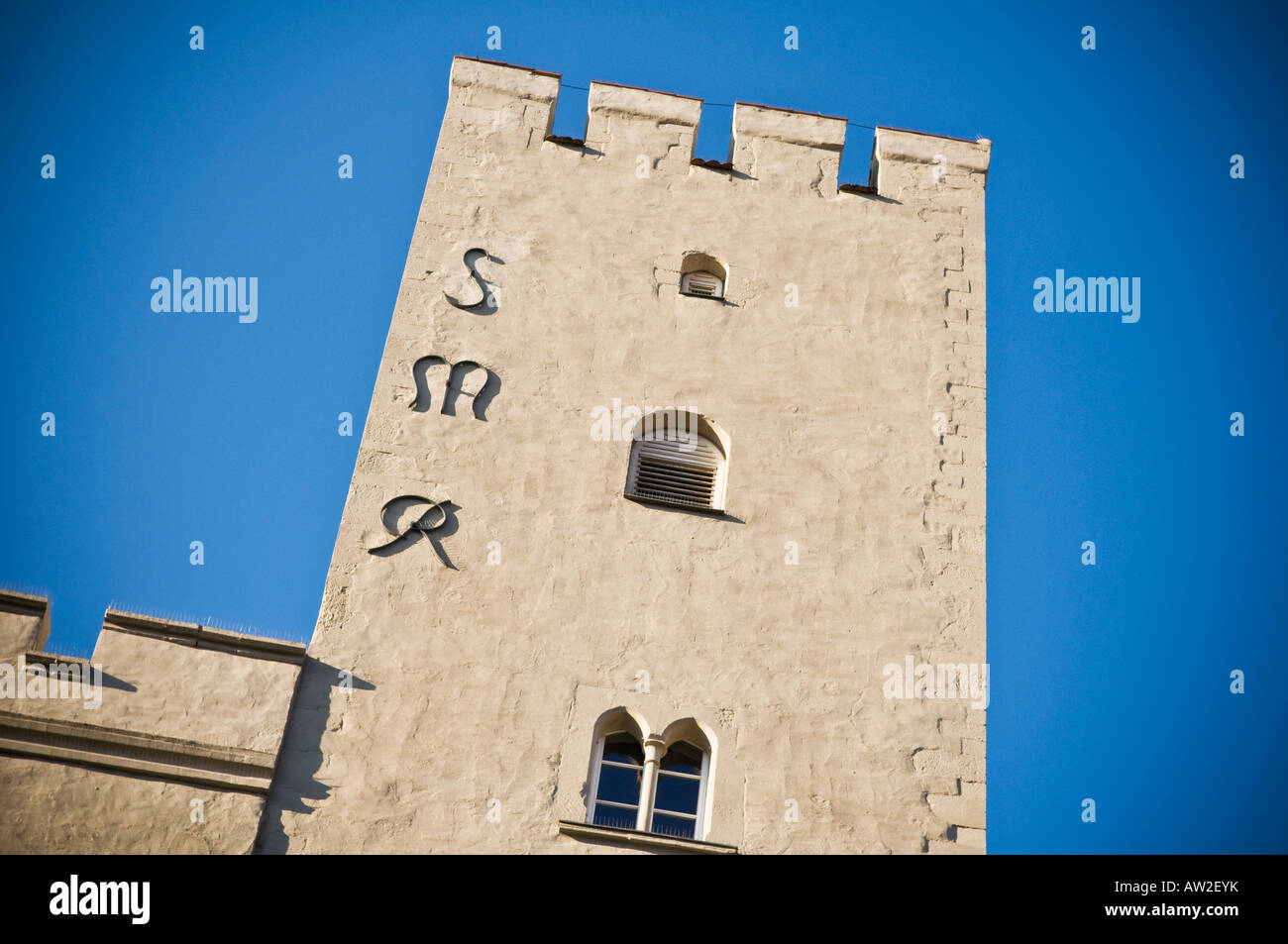 Goldenes Kreuz turm torre, Regensburg, Germania Foto Stock