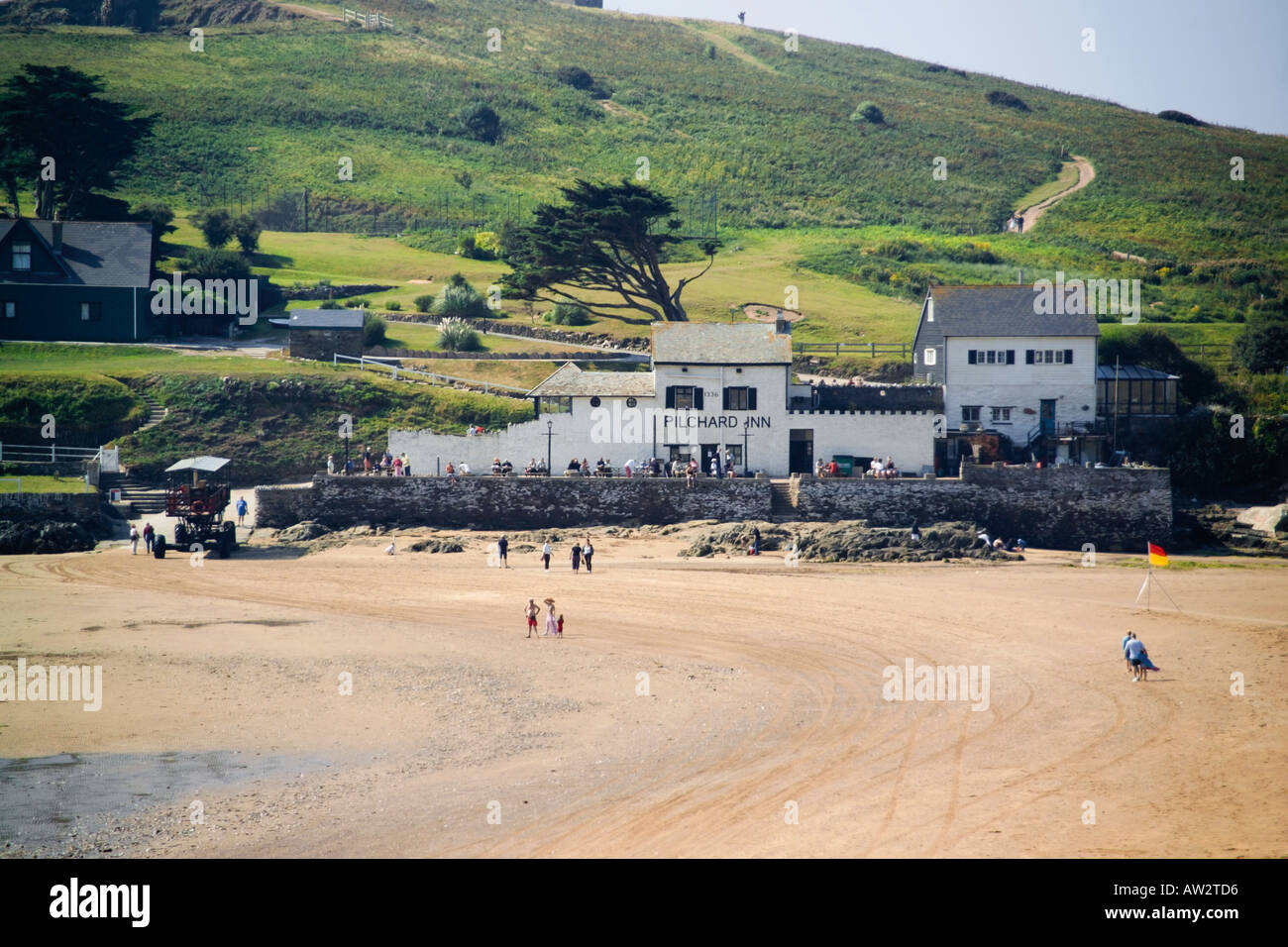 In inghilterra il west country DEVON South Hams bigbury sul mare le sardelle inn burgh island Foto Stock