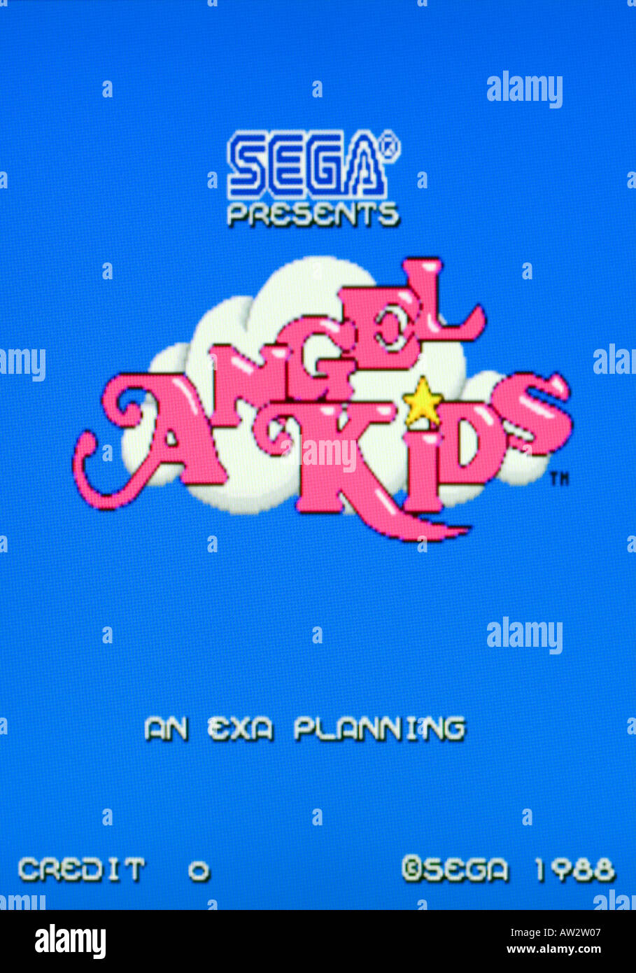 Angel Kids Sega 1988 Vintage videogioco arcade di screen shot - solo uso editoriale Foto Stock