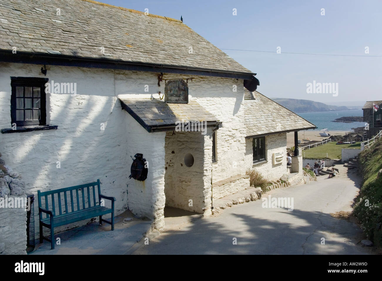 In inghilterra il west country DEVON South Hams bigbury sul mare da burgh isola le sardelle inn Foto Stock