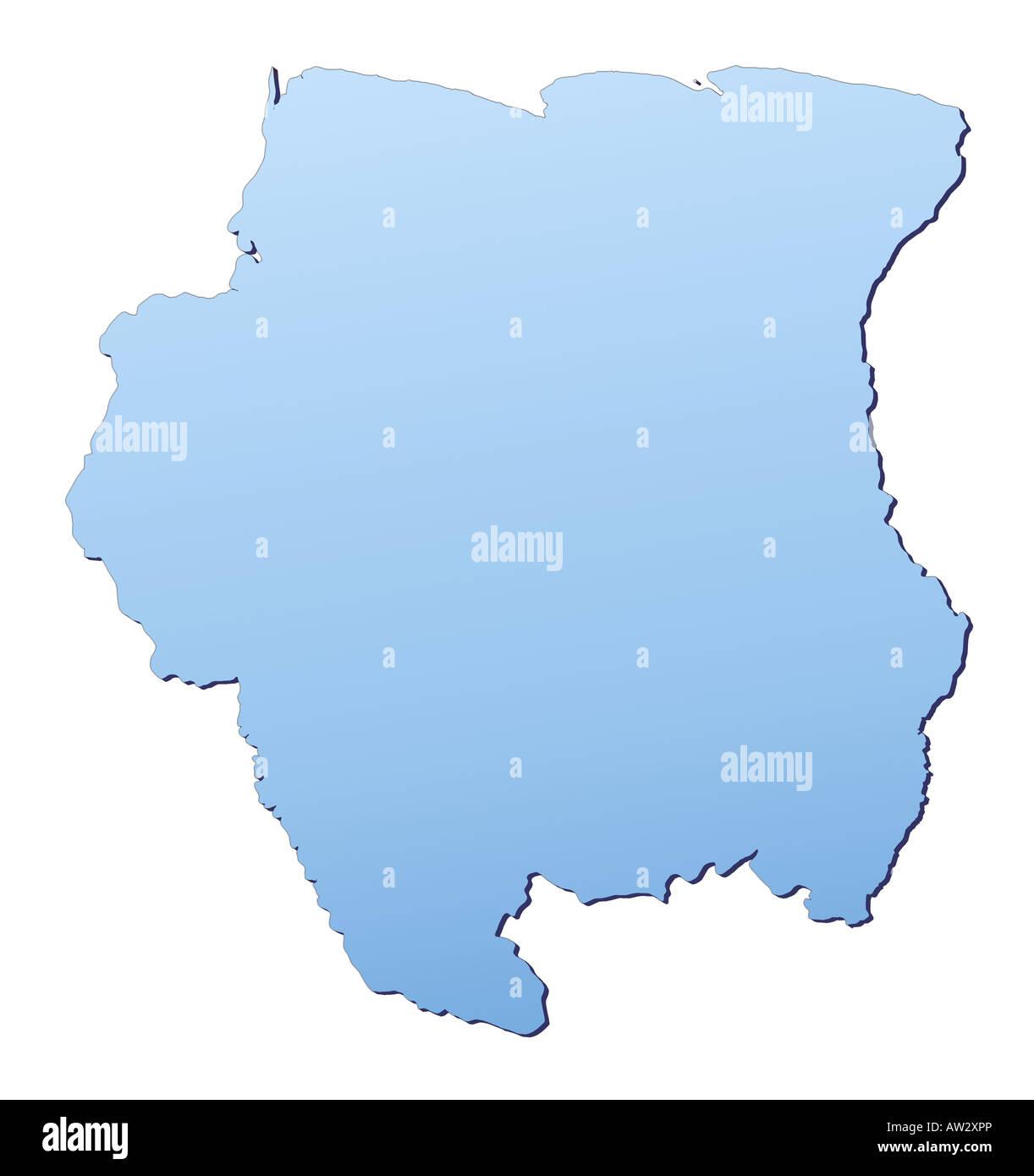 Mappa di Suriname Foto Stock