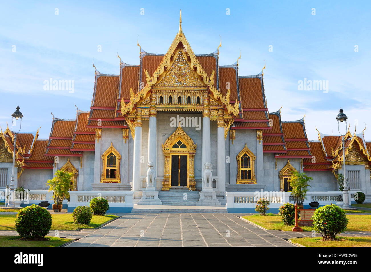 Il Wat Benchamabophit tempio a Bangkok in Tailandia Foto Stock
