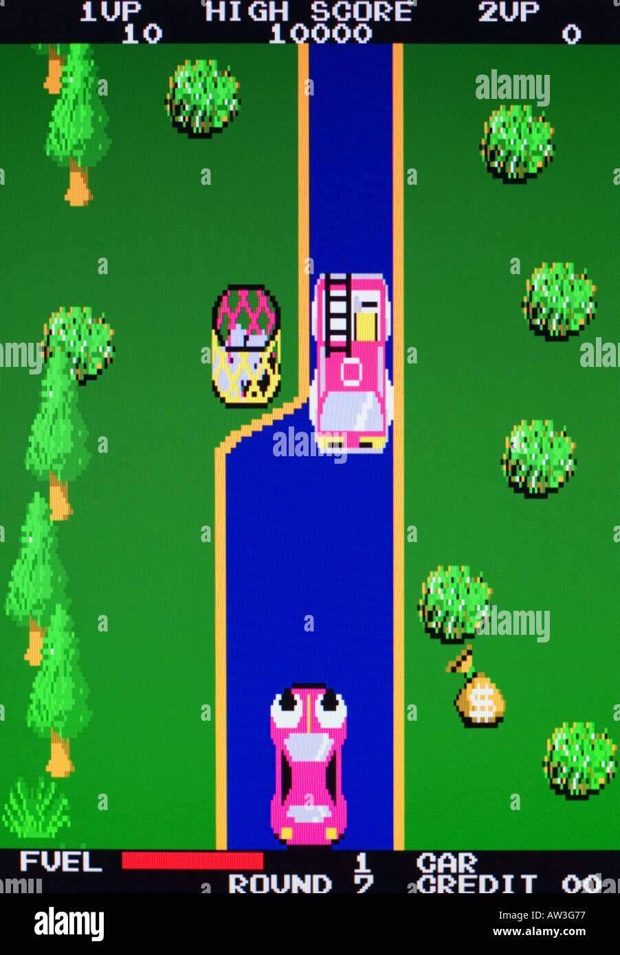 Strada gioiosa SNK Corp 1983 Vintage videogioco arcade di screen shot - solo uso editoriale Foto Stock