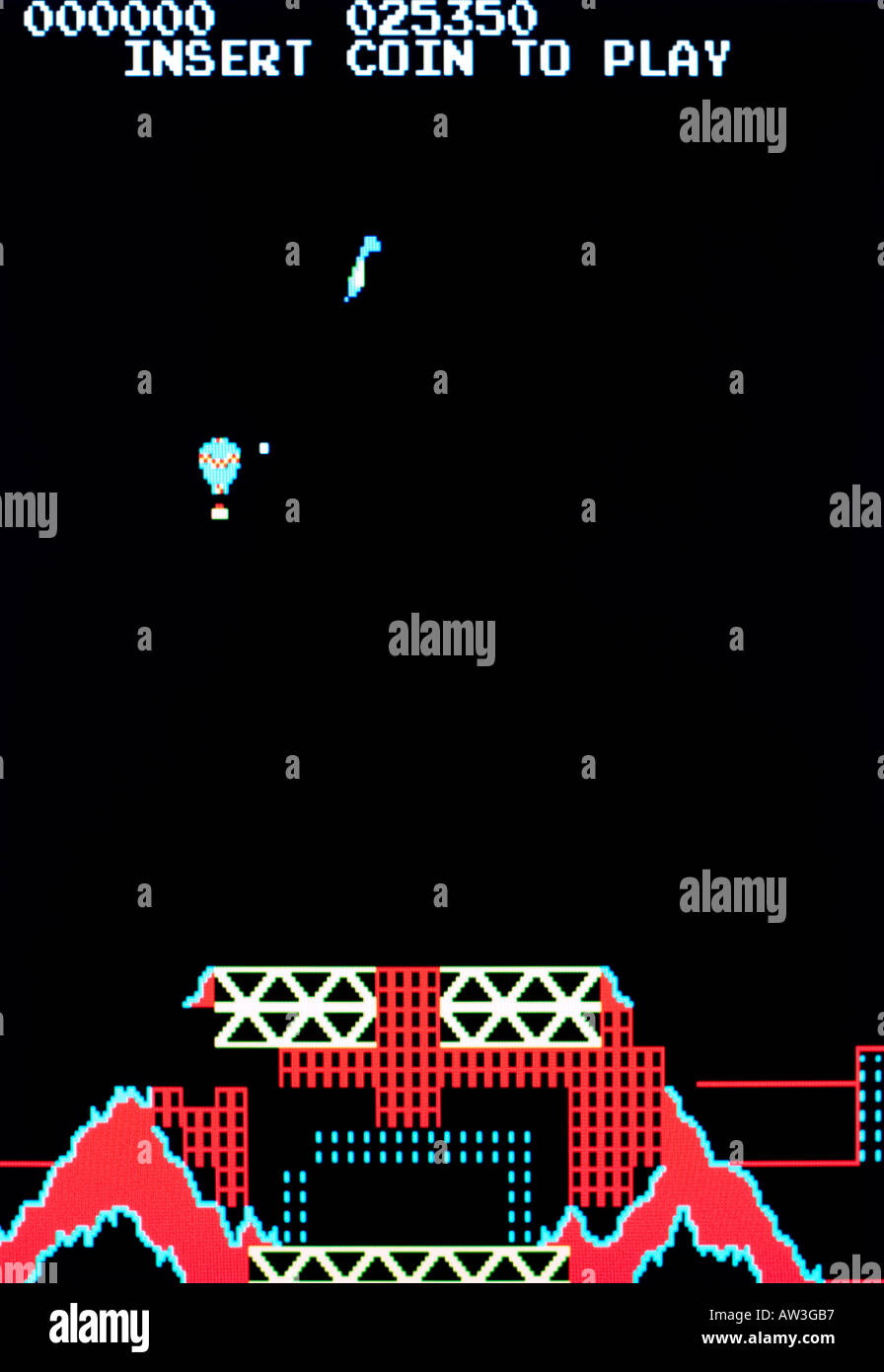 Il looping Venture linea Inc 1982 Vintage videogioco arcade di screen shot - solo uso editoriale Foto Stock