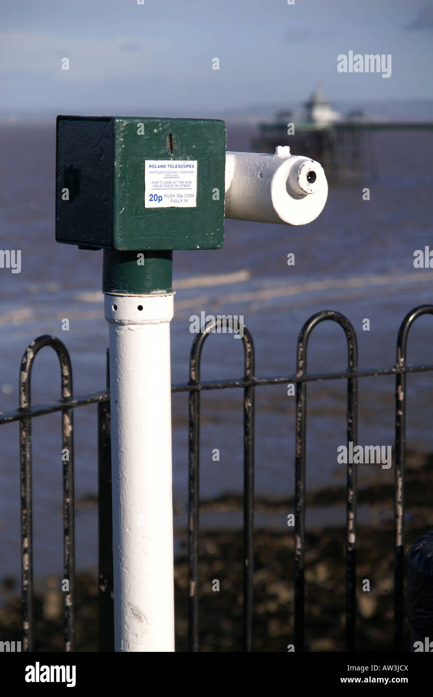 Telescopio Clevedon Somerset Inghilterra Foto Stock