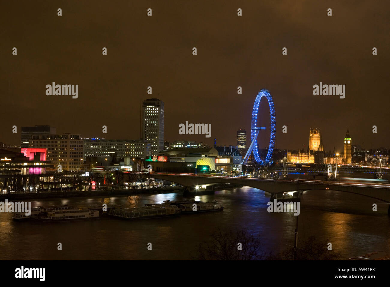 Londra Southbank skyline Foto Stock