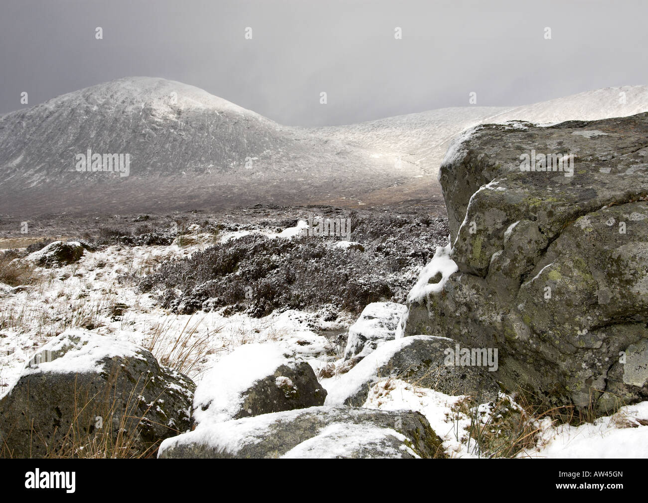 Inverno a Glencoe, Scotland, Regno Unito Foto Stock