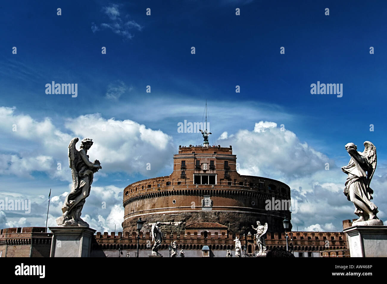 Castel Sant'Angelo (il mausoleo di Adriano) Roma Italia Foto Stock
