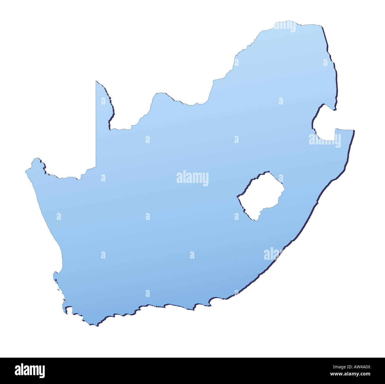 Sud Africa mappa Foto Stock