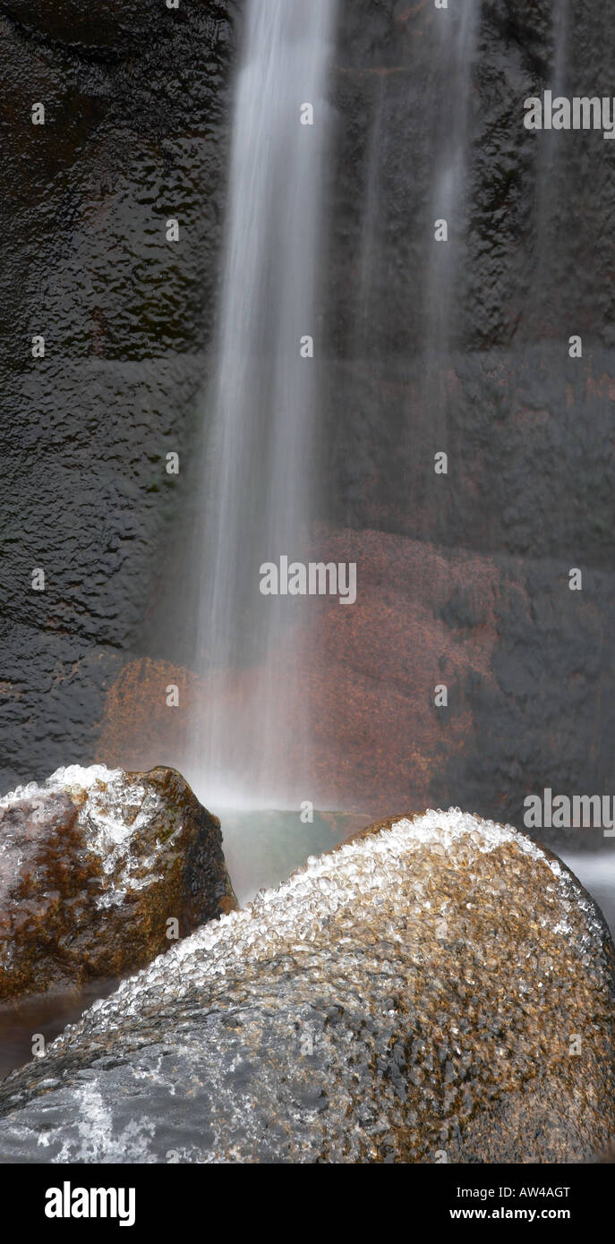 Coupall cade in inverno, Glencoe, Scotland, Regno Unito Foto Stock