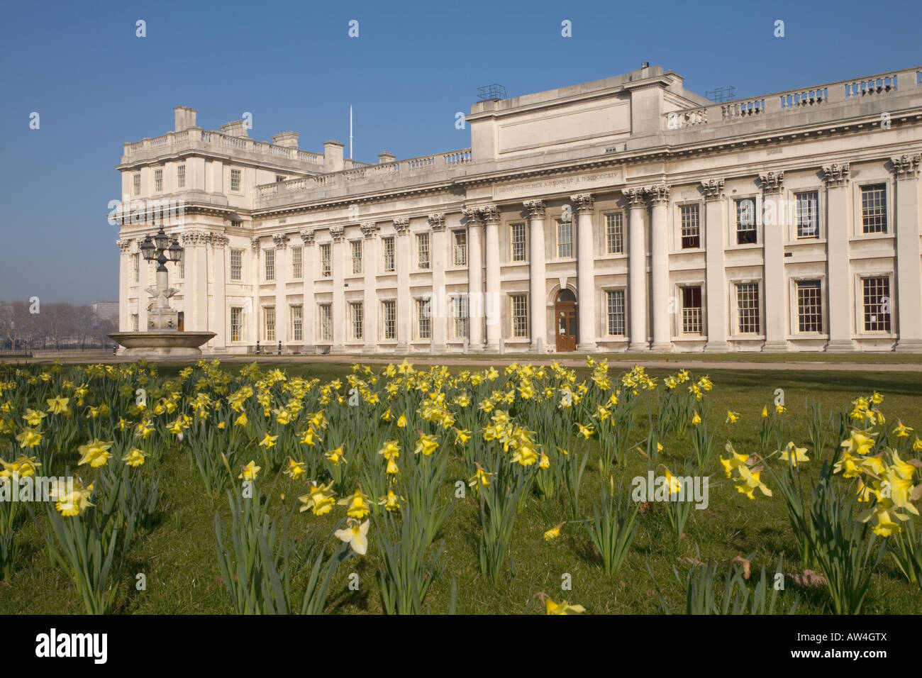 Old Royal Naval College ora parte dell'Università di Greenwich Londra Greenwich Foto Stock