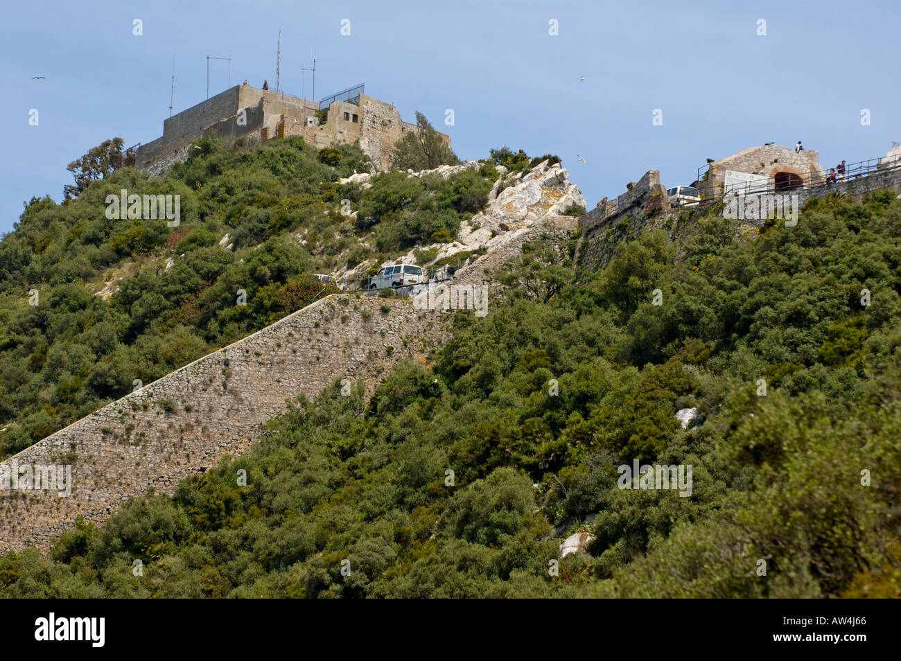 La Upper Rock di Gibilterra al Grande Assedio Foto Stock