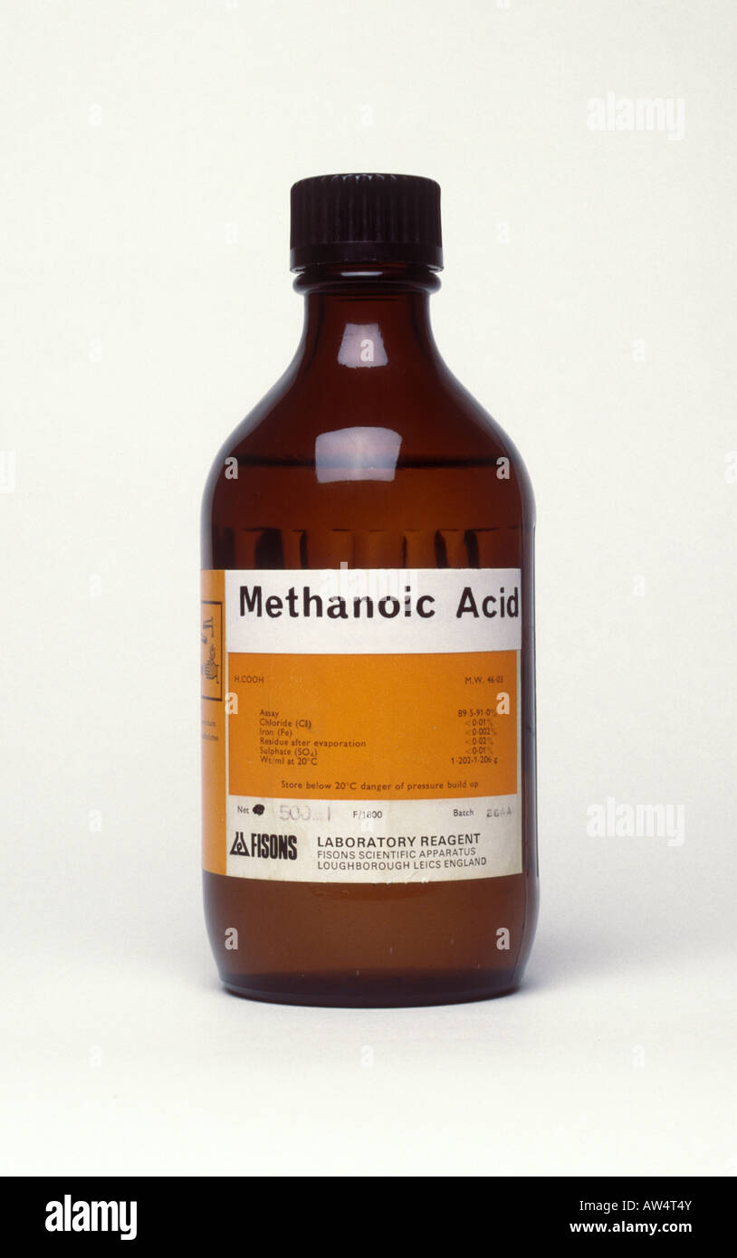 Acido metanoico Foto Stock