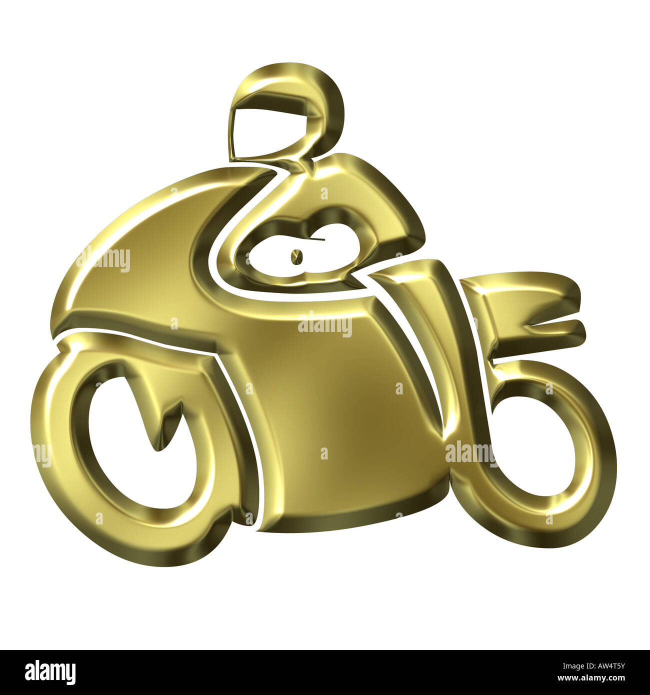 3d moto d'oro Foto Stock