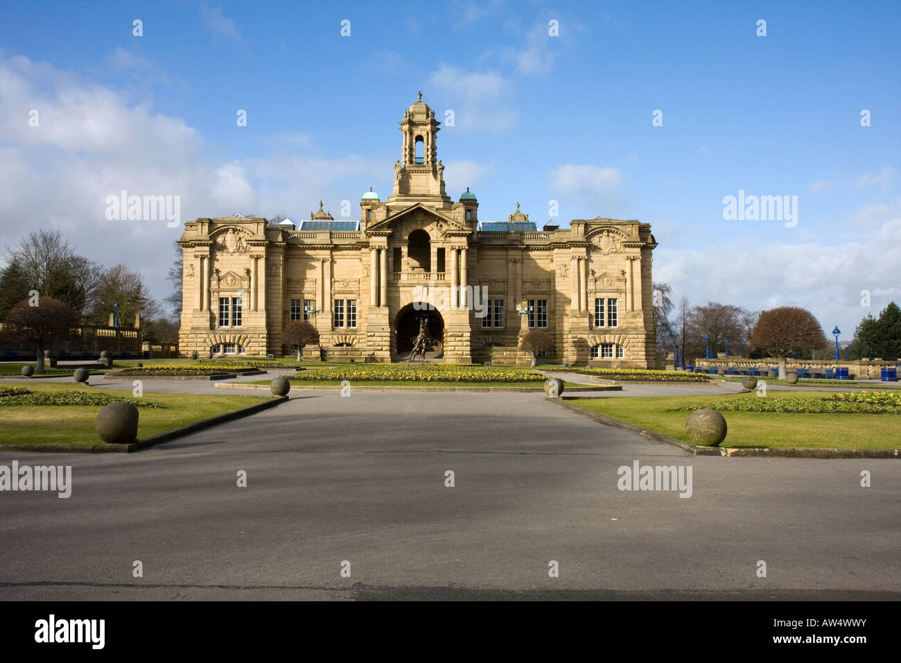 Cartwright Hall, Lister Park, Bradford, West Yorkshire Foto Stock