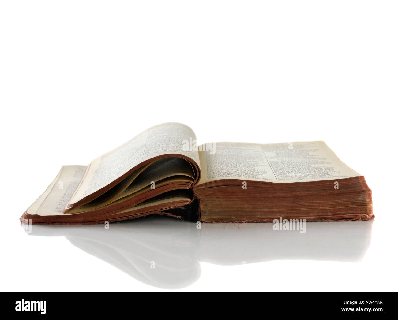 Vecchio libro aperto Foto Stock