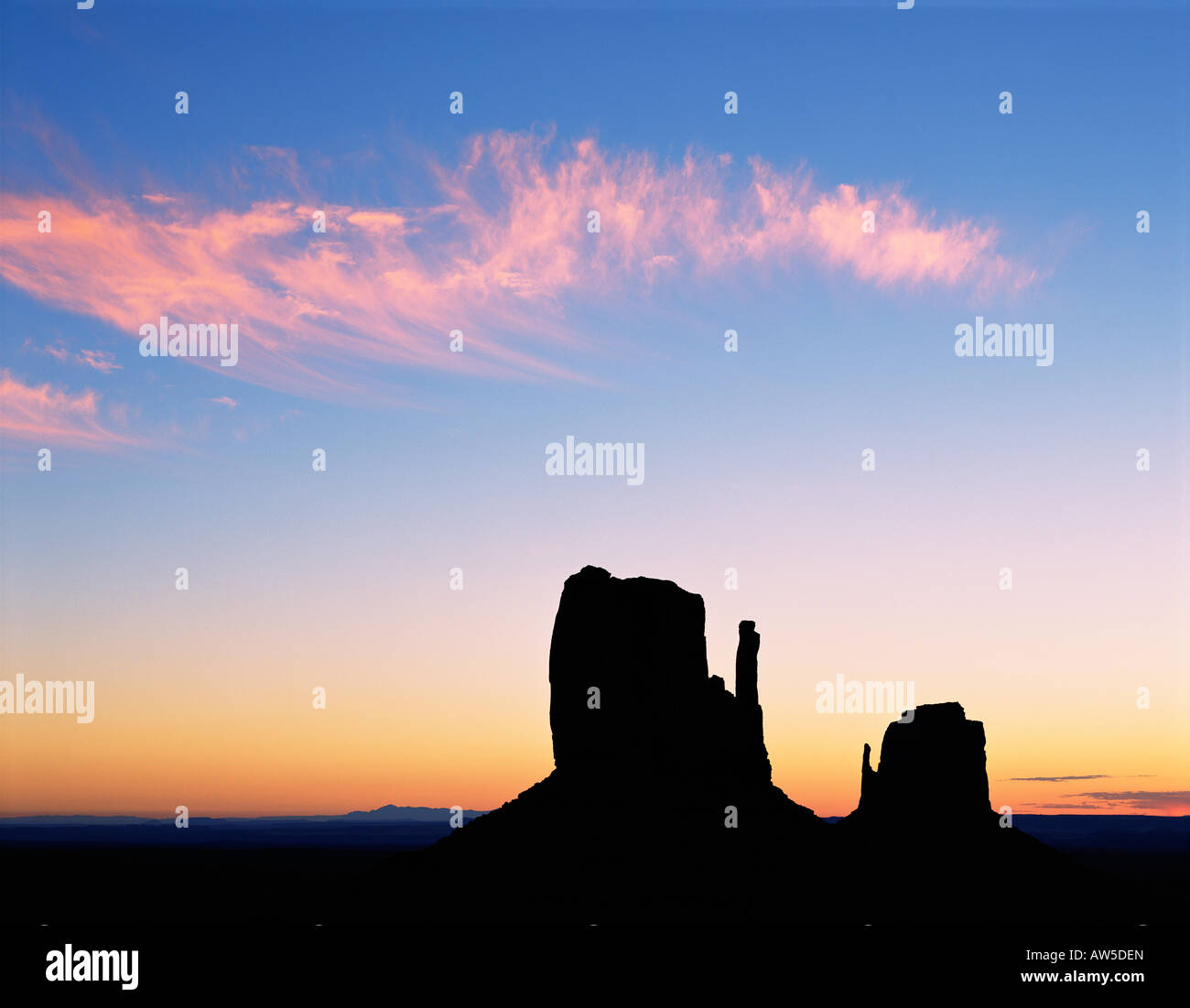 Mitten rocce Monument Valley Tribal Park Foto Stock