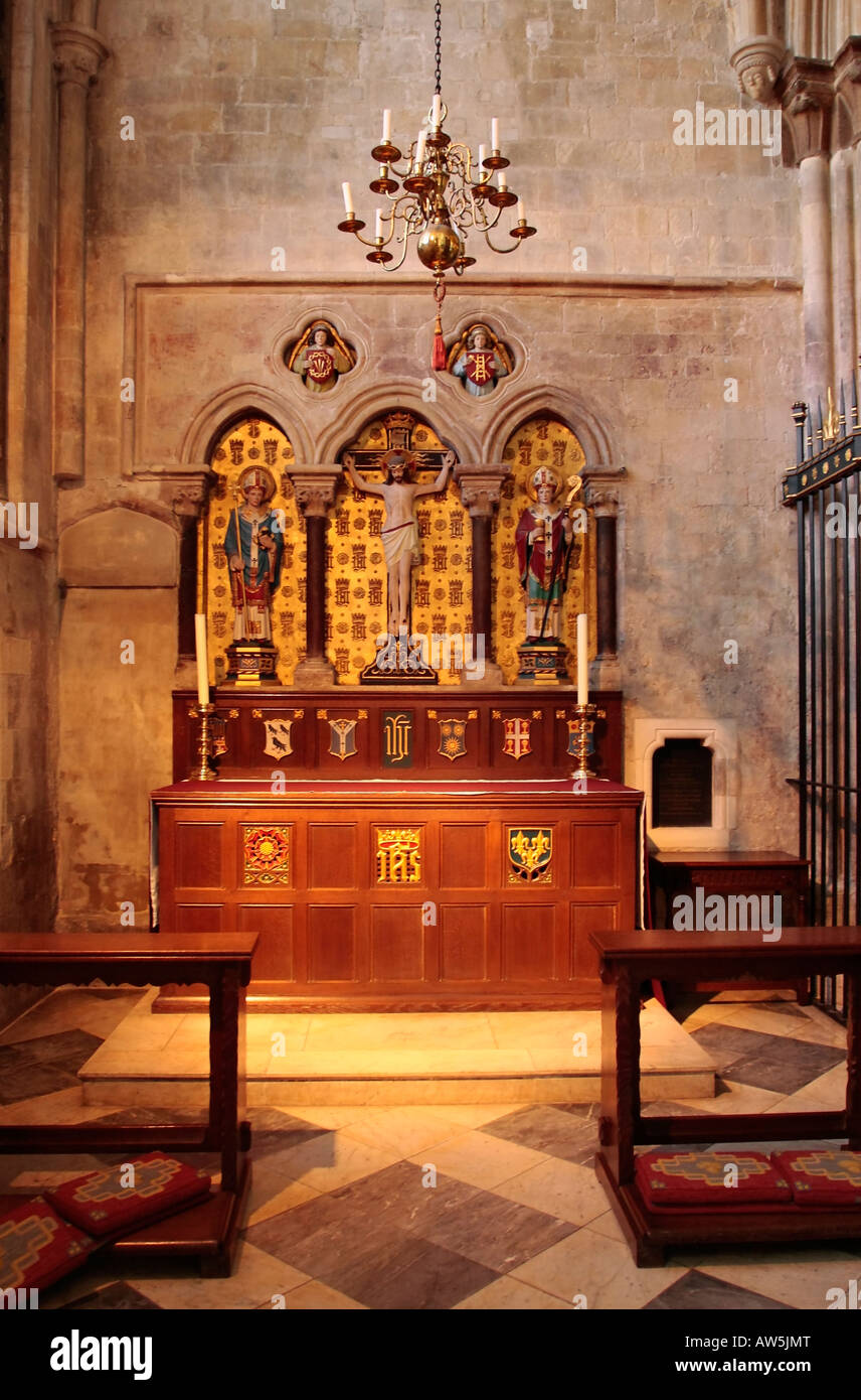 Cappella di San Tommaso e St Edmund nella Cattedrale di Chichester, West Sussex, in Inghilterra Foto Stock