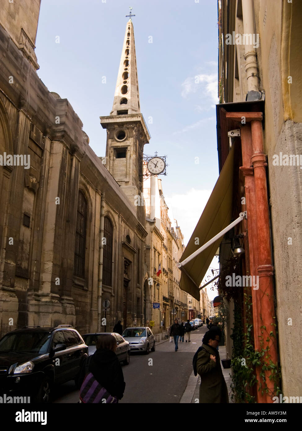 "Eglise St Louis' chiesa sulla "Rue Saint Louis en L'Ille', 'Ile Saint Louis' Parigi Francia Europa Foto Stock