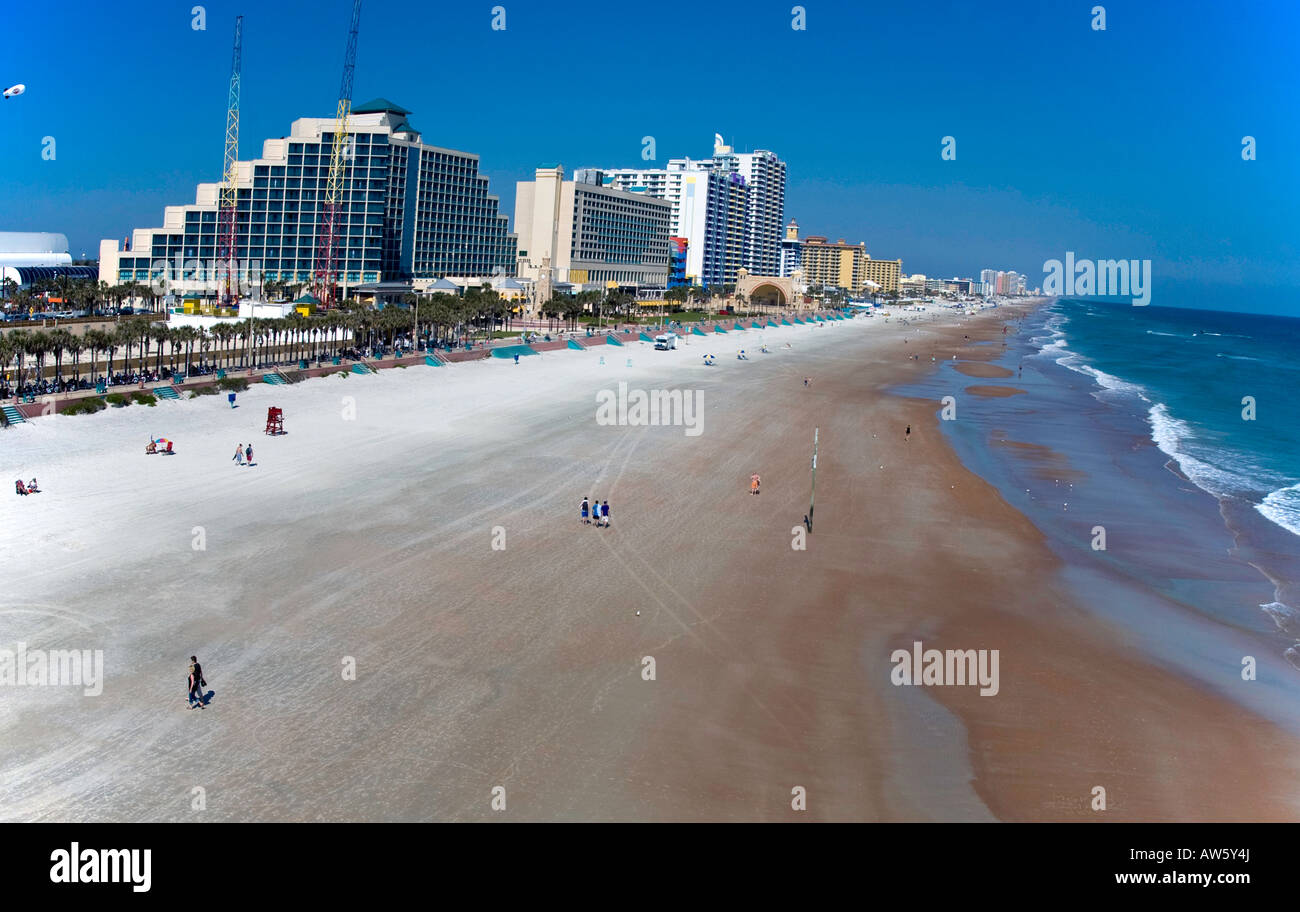 Alberghi sulla spiaggia di Daytona Beach in Florida USA Foto Stock