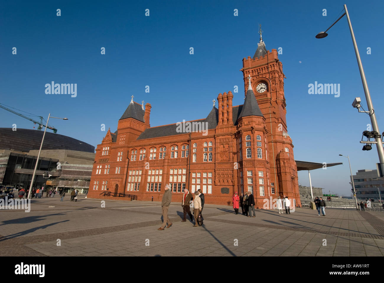 Edificio Pierhead la baia di Cardiff Galles il gruppo al Pierhead Foto Stock