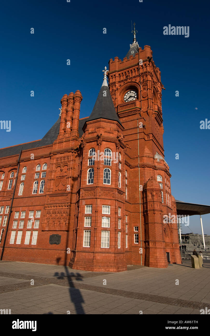 Edificio Pierhead la baia di Cardiff Galles il gruppo al Pierhead Foto Stock