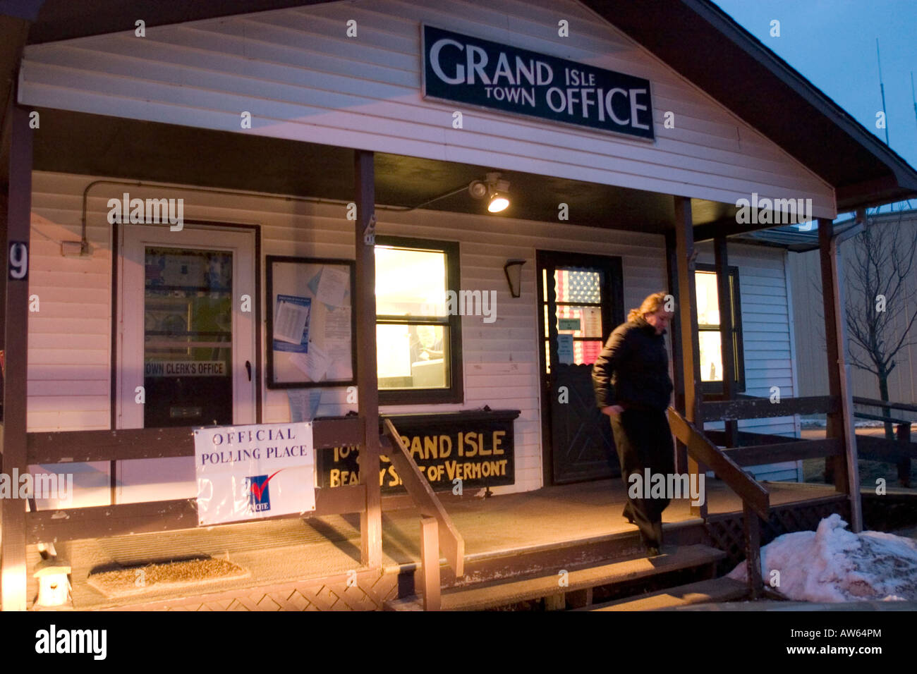 Voto primario in Grand Isle VT Foto Stock