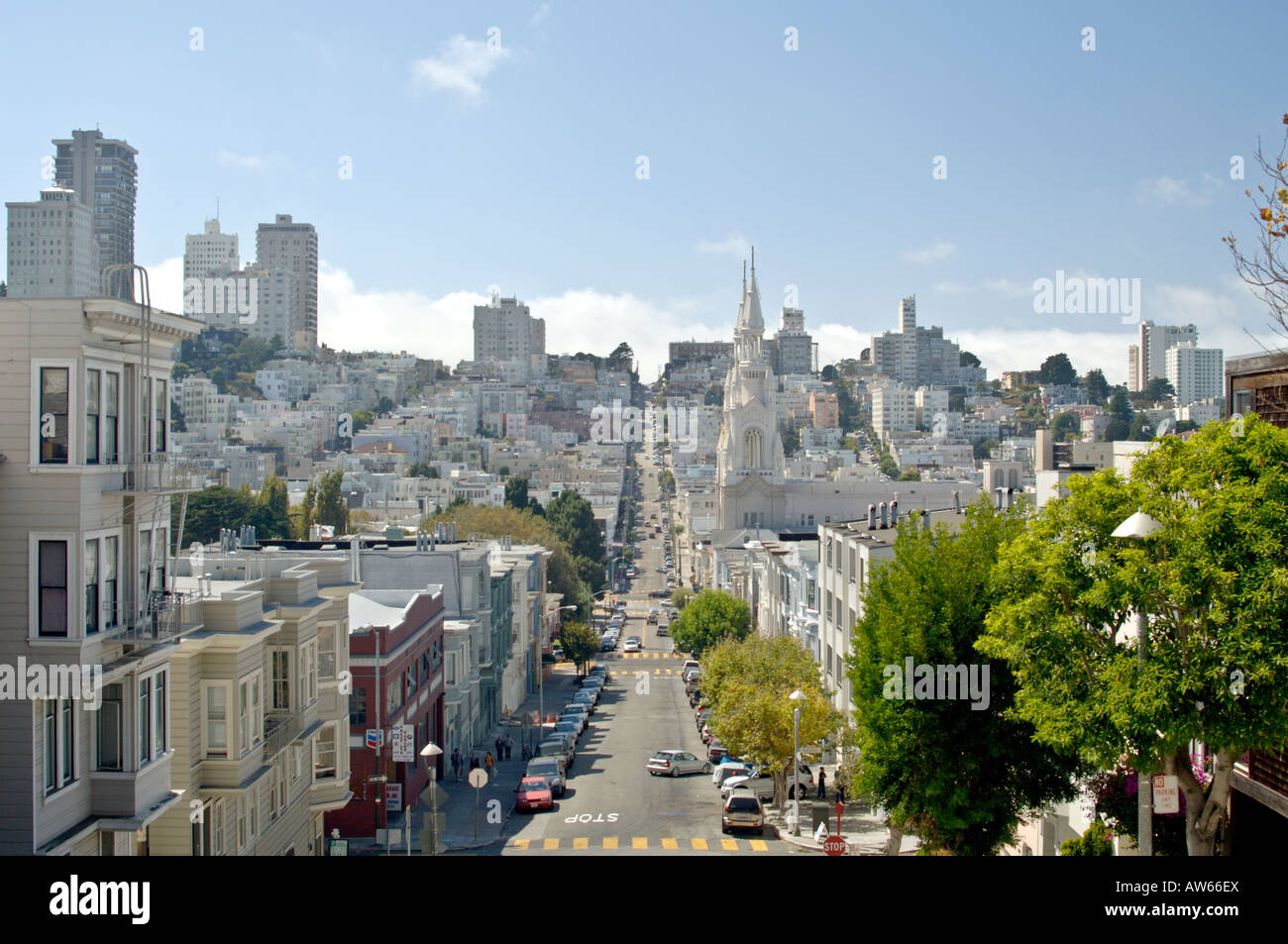 Nocciola Street, San Francisco, California, Stati Uniti d'America Foto Stock