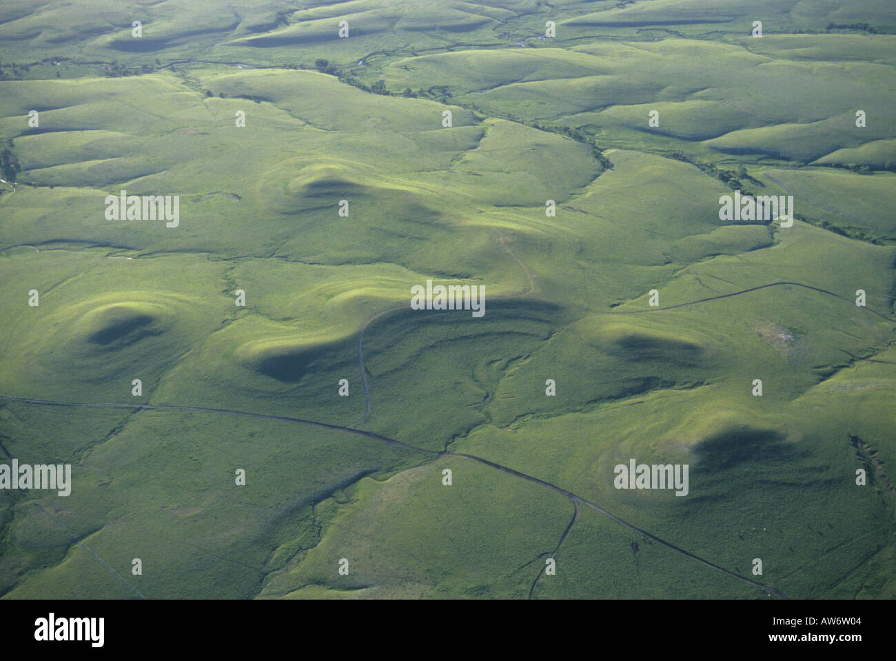 Vista aerea della pietrina Colli Orientali del Kansas. Foto Stock