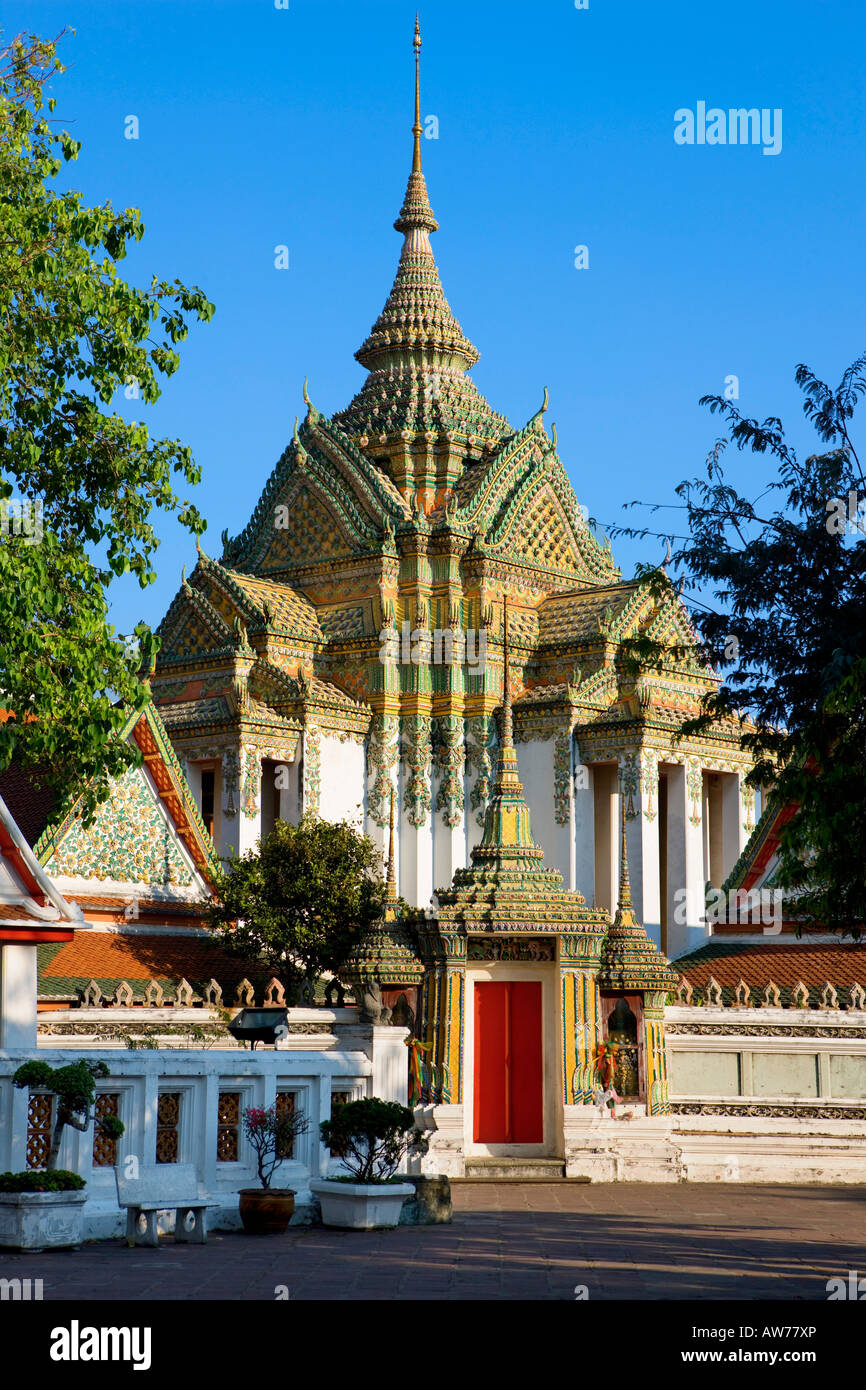 Wat Pho tempio a Bangkok in Tailandia Foto Stock