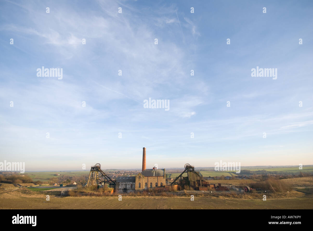 Pleasley colliery chiuso Foto Stock