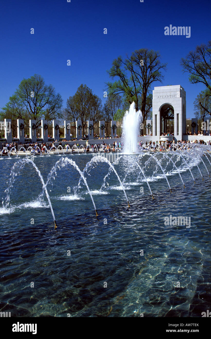 Il Memoriale della Seconda guerra mondiale a Washington DC USA Foto Stock