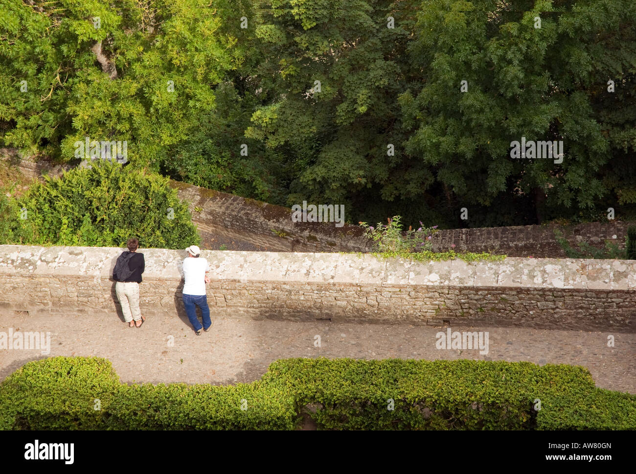 Un turista giovane al monumento garden Foto Stock