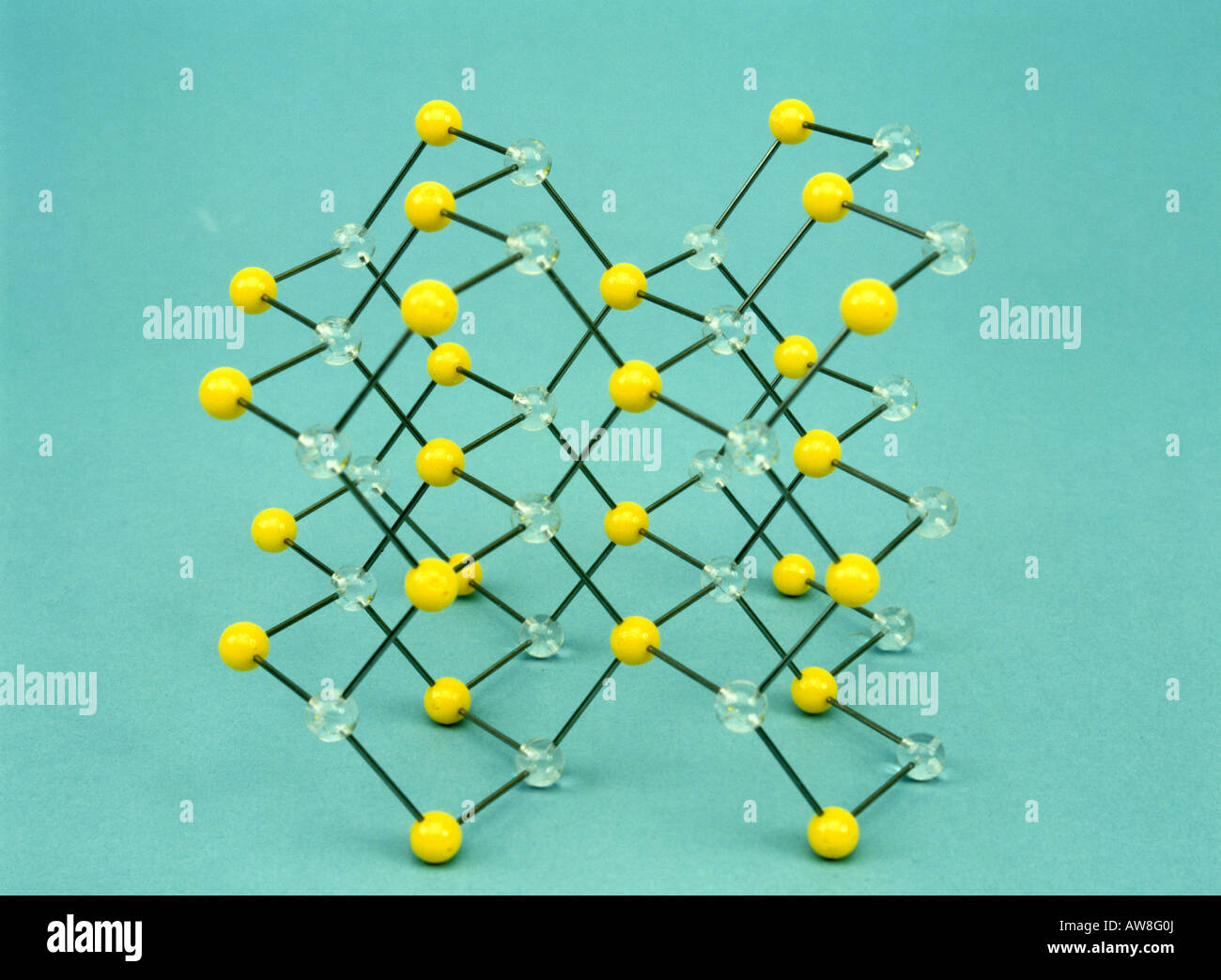Un modello molecolare di zinco ZnS la blenda Foto Stock