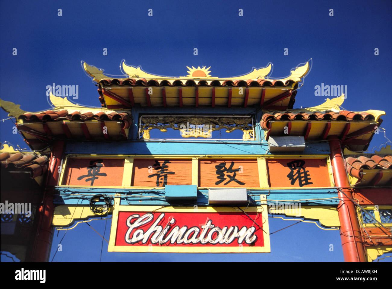 Ingresso Gateway a Chinatown a Los Angeles California Foto Stock