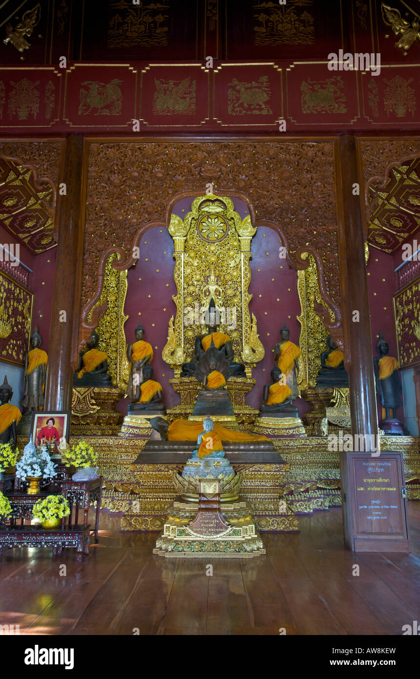 Wihan al Wat Chedi Ngam di Fang Chiang Rai Thailandia Foto Stock
