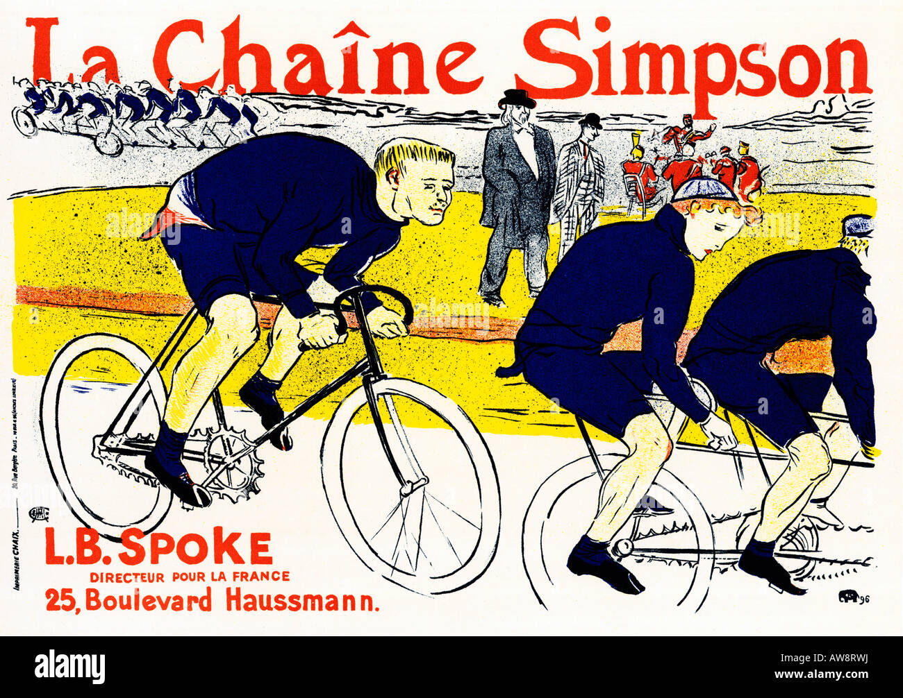 La chaine Simpson 1896 Art Nouveau poster da Henri de Toulouse Lautrec  inglese per la bicicletta e la catena maker Foto stock - Alamy