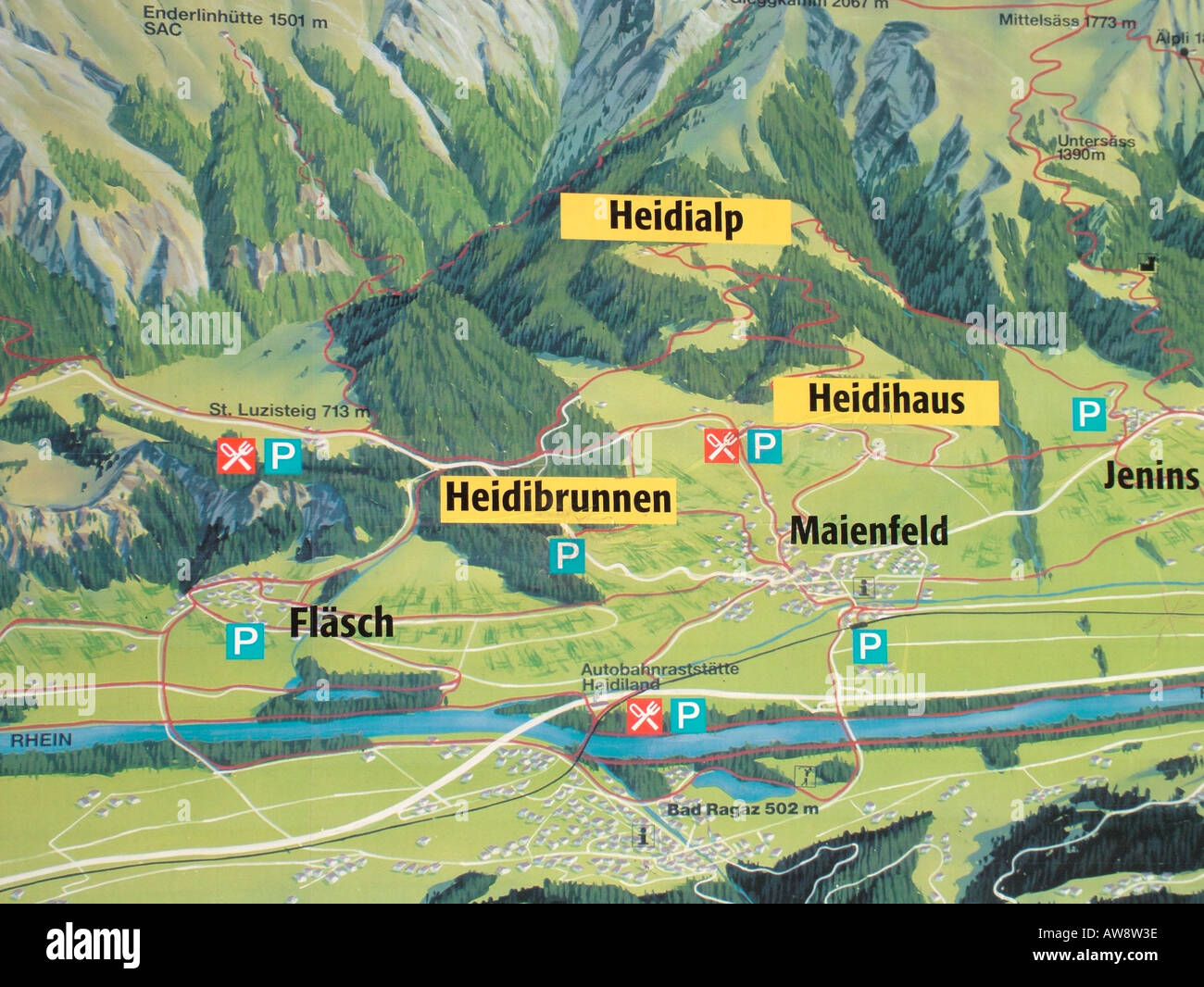 AJD47526, Svizzera, Europa, Maienfeld Foto Stock