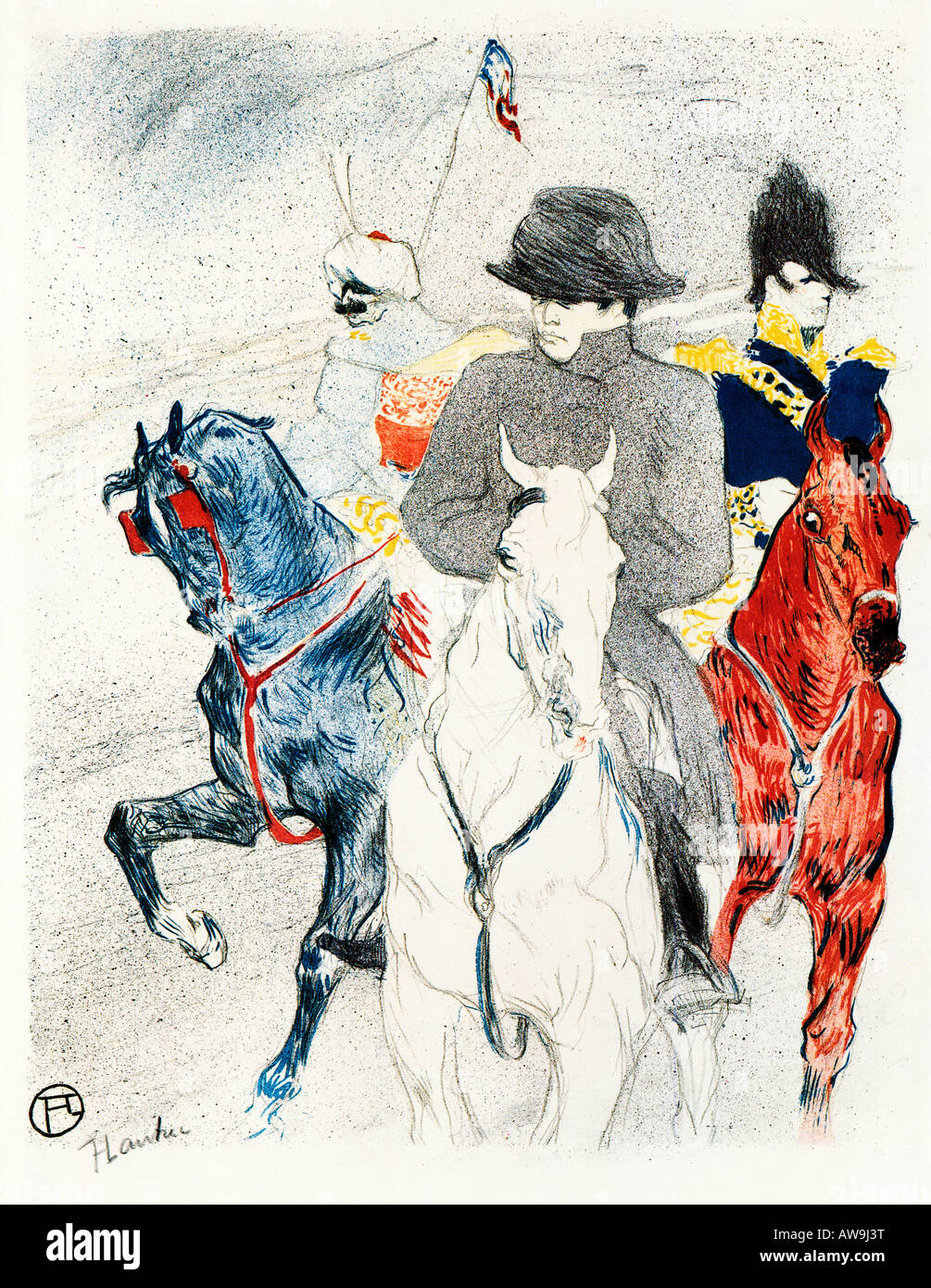 Napoleone 1895 Art Nouveau litografia da Toulouse Lautrec inutilizzato un design poster ha stampato in una edizione stesso Foto Stock