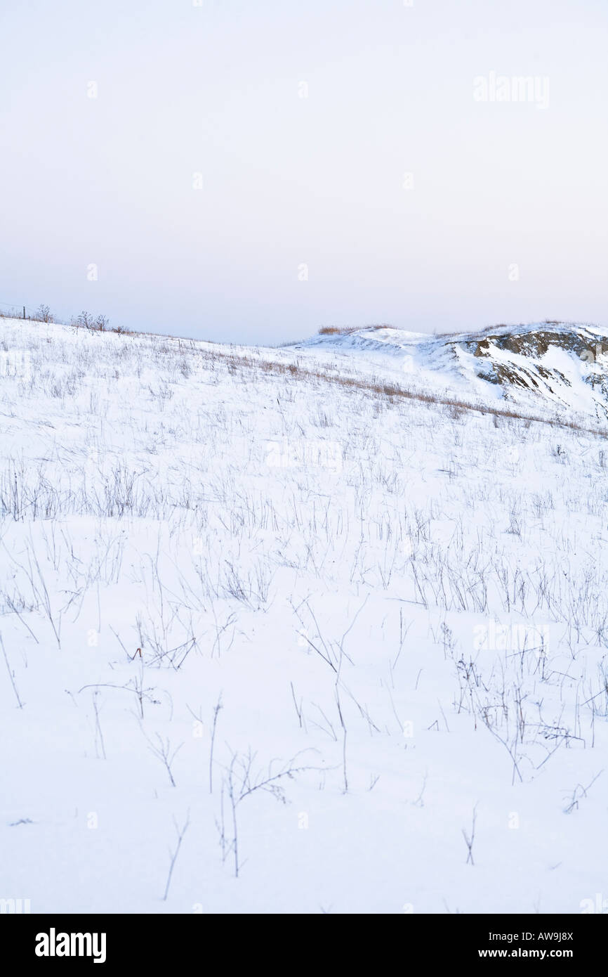 Snowy hill, Goodwood, Ontario Foto Stock
