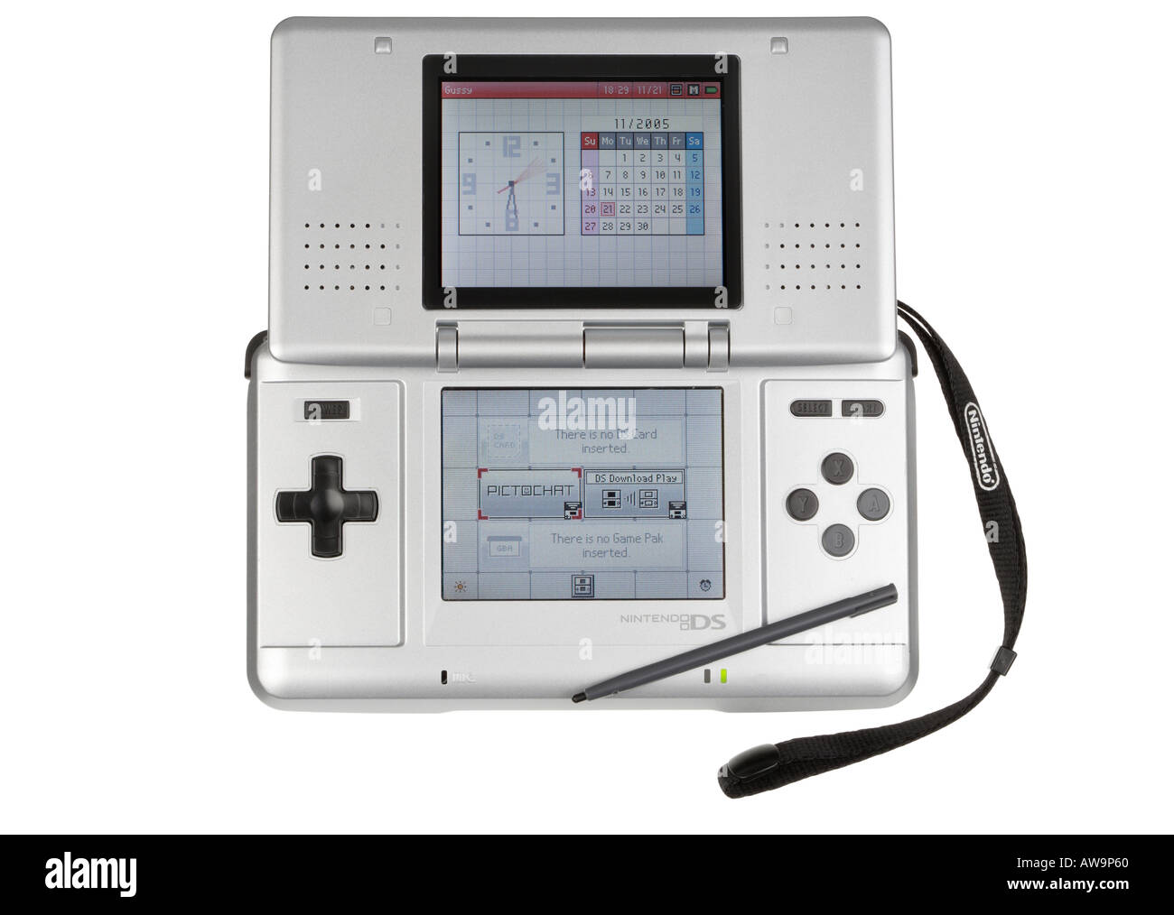 Nintendo DS doppio schermo a mano giocattolo di gioco Foto stock - Alamy
