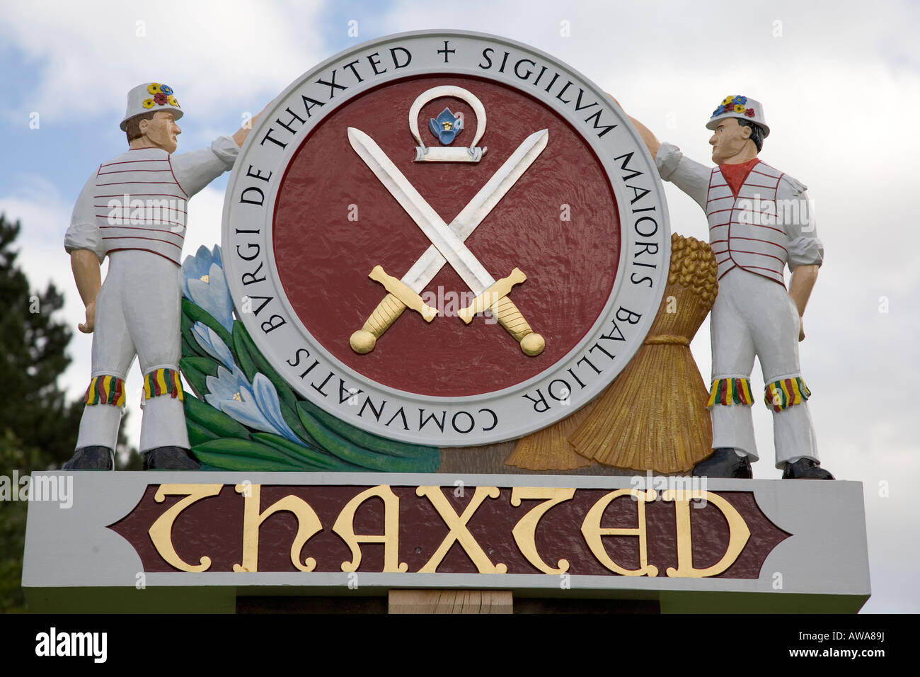 Villaggio di Thaxted in Essex, Inghilterra meridionale, Luglio 2007 Foto Stock