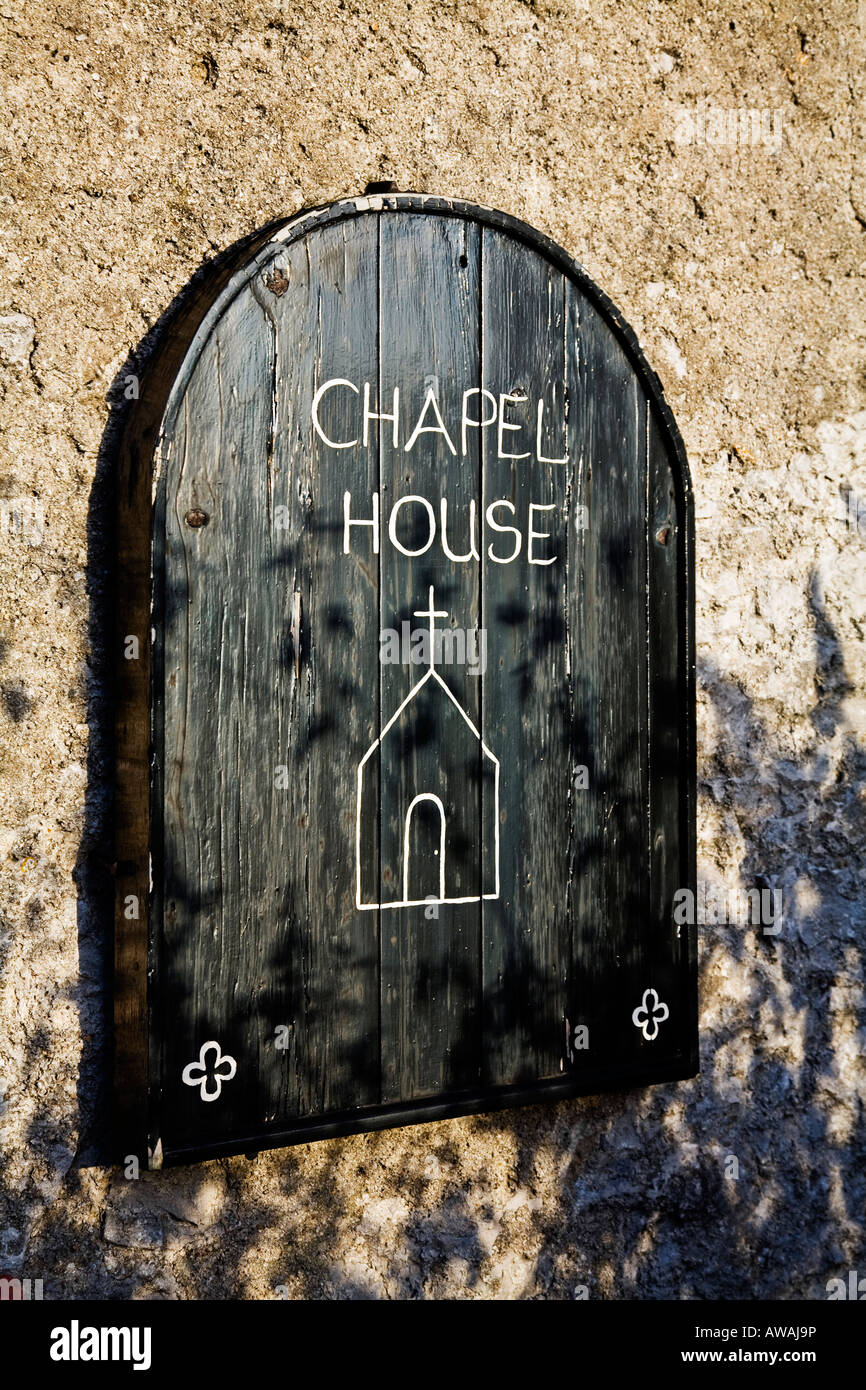 Chapel House segno Foto Stock