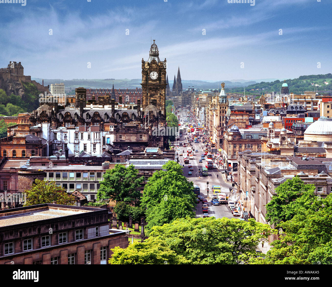 GB - Scozia: Princes Street in Edinburgh Foto Stock