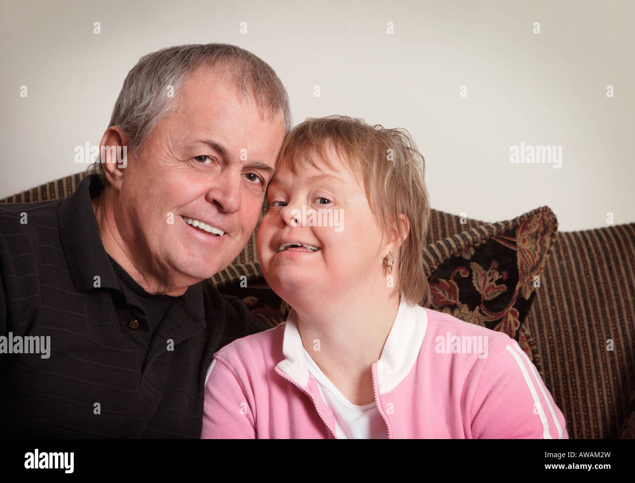 Padre e figlia insieme Foto Stock