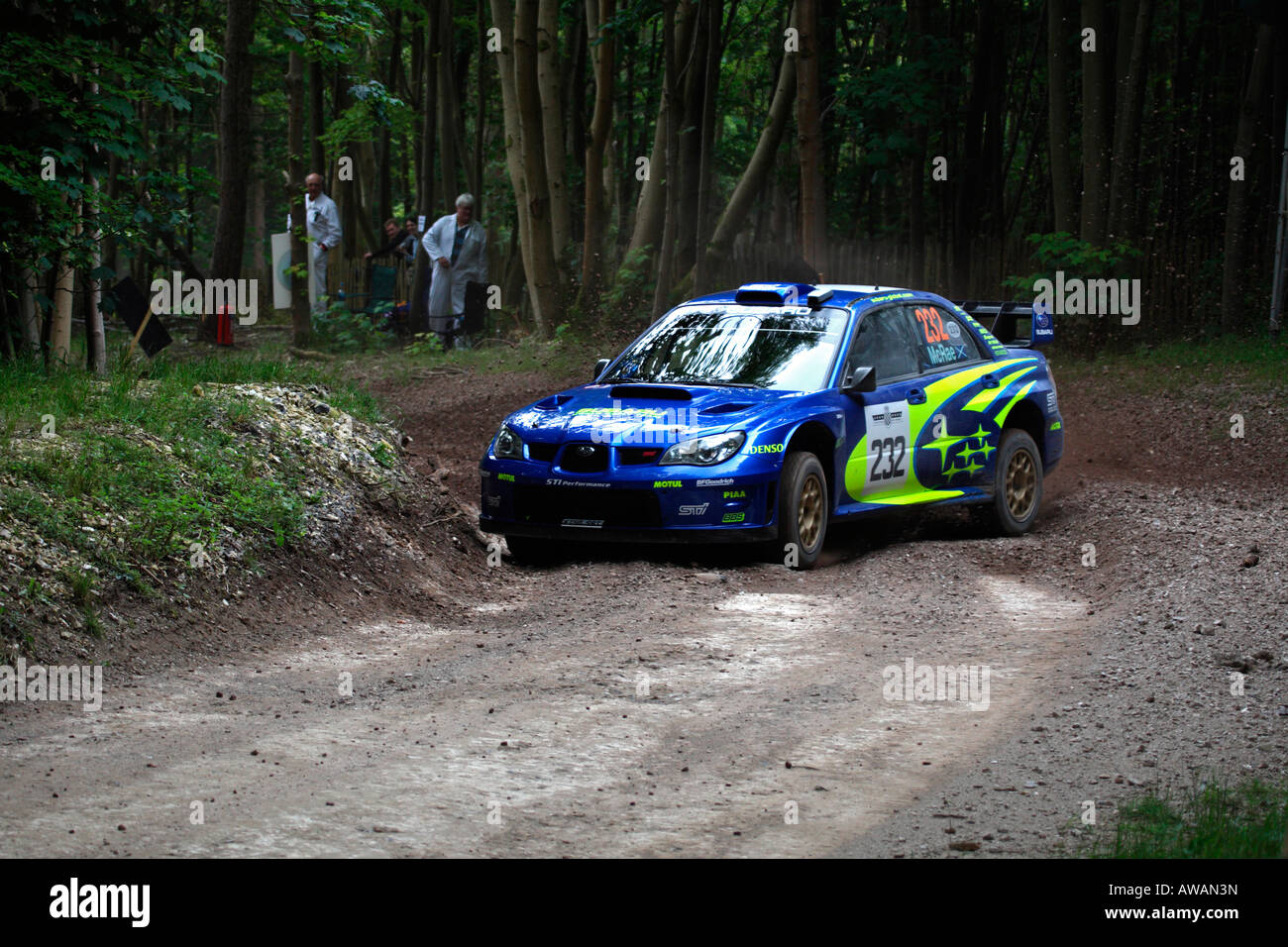 Colin McRae Subaru Impreza Rally Car la curva Goodwood Festival della velocità Foto Stock