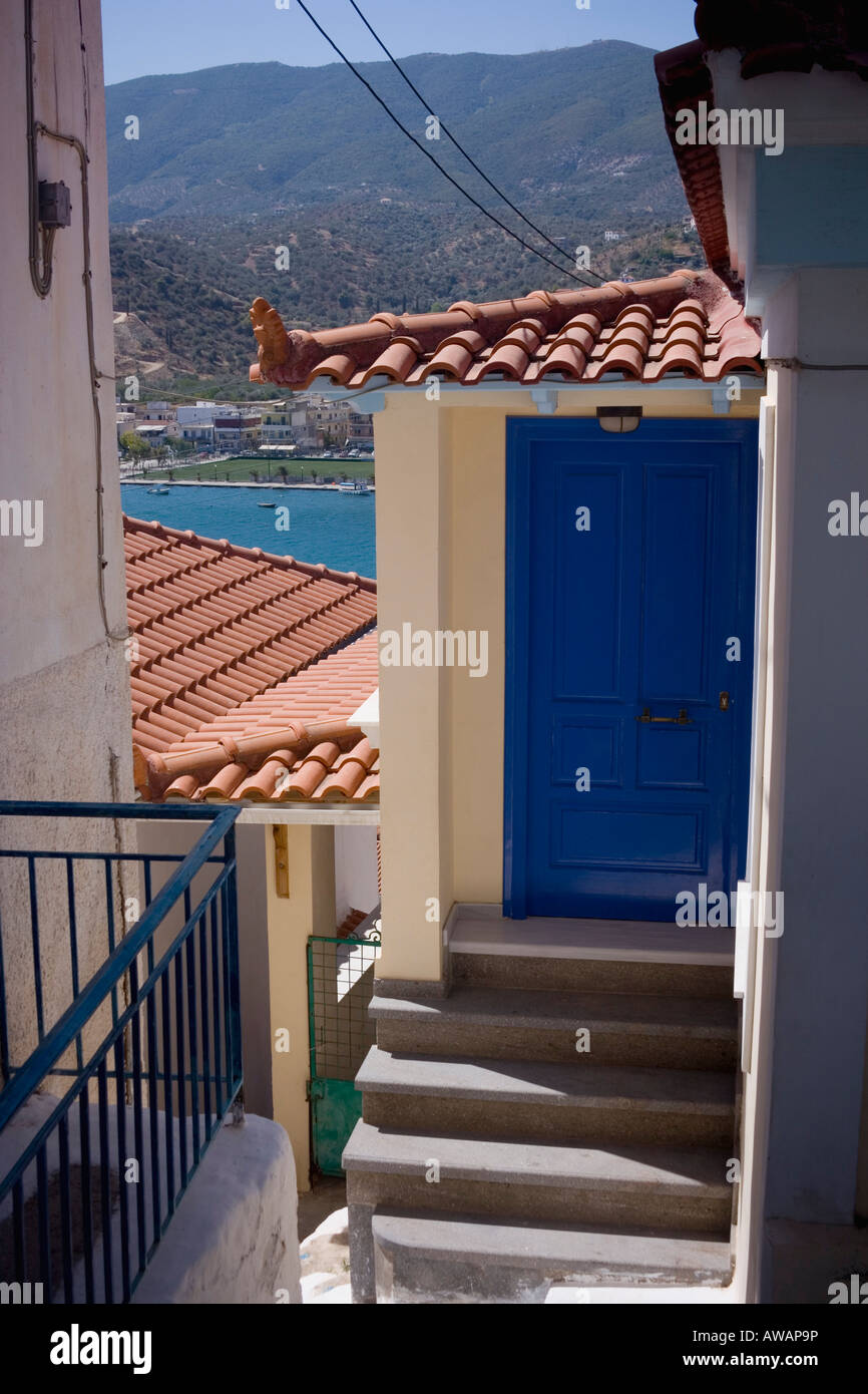 Esterni architettonici, isola di Paros, Isole Saroniche, Grecia Foto Stock