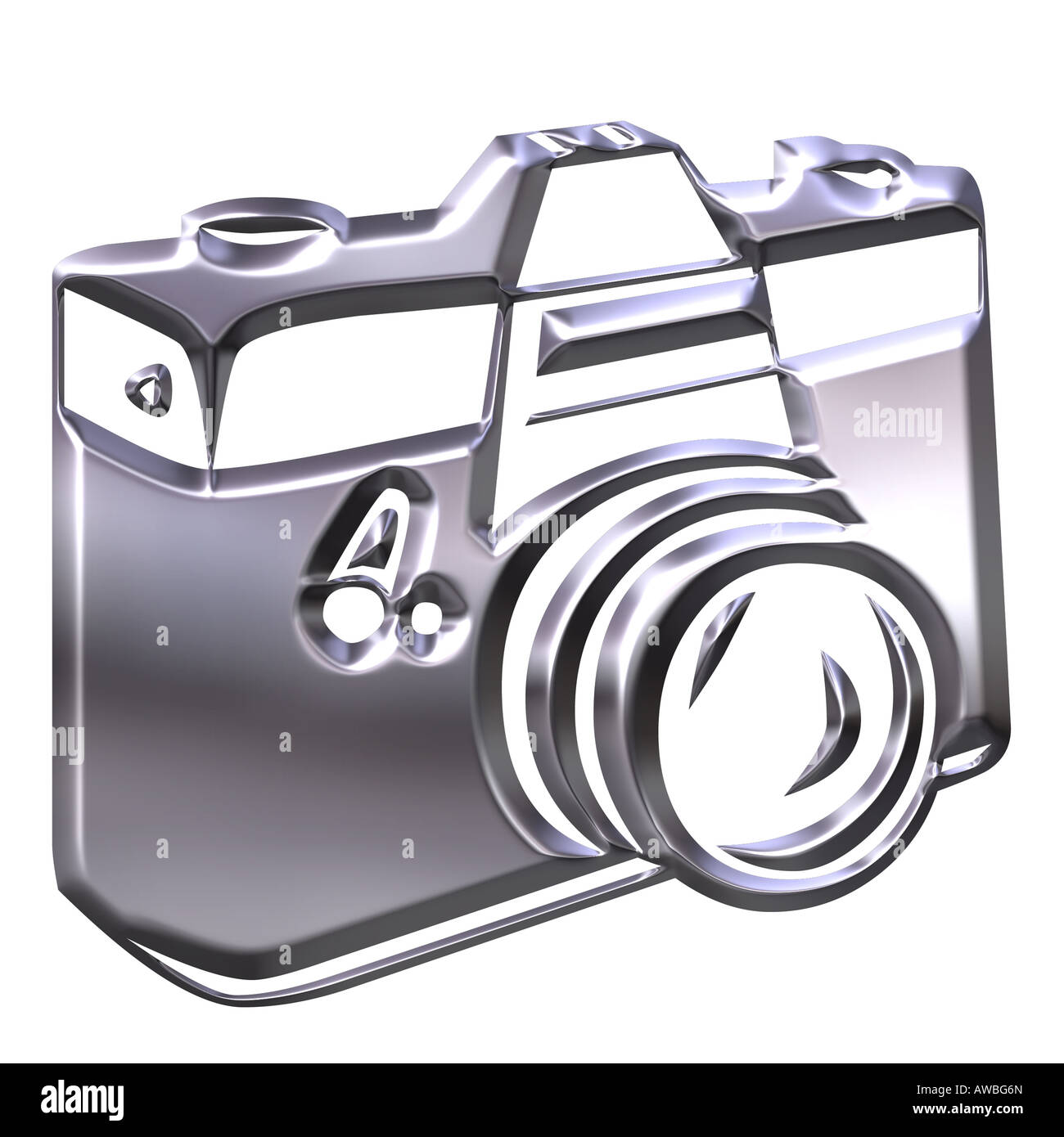 3d argento fotocamera Foto Stock