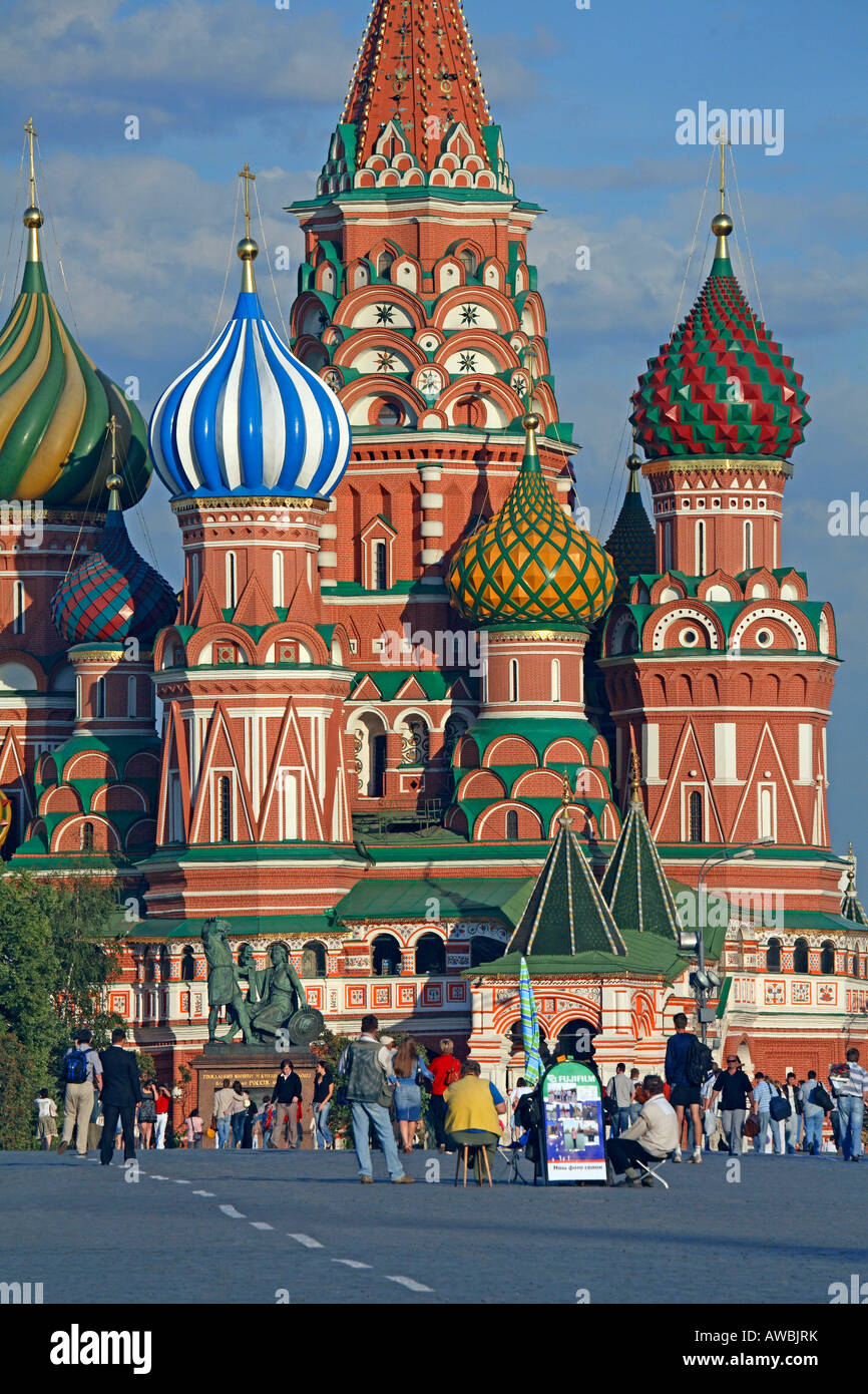 La Russia, Mosca, Piazza Rossa, St basilici cattedrale Foto Stock