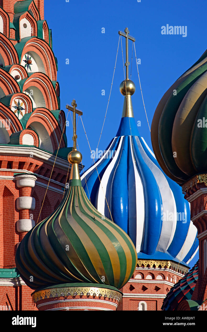 La Russia, Mosca, Piazza Rossa, St basilici cattedrale Foto Stock